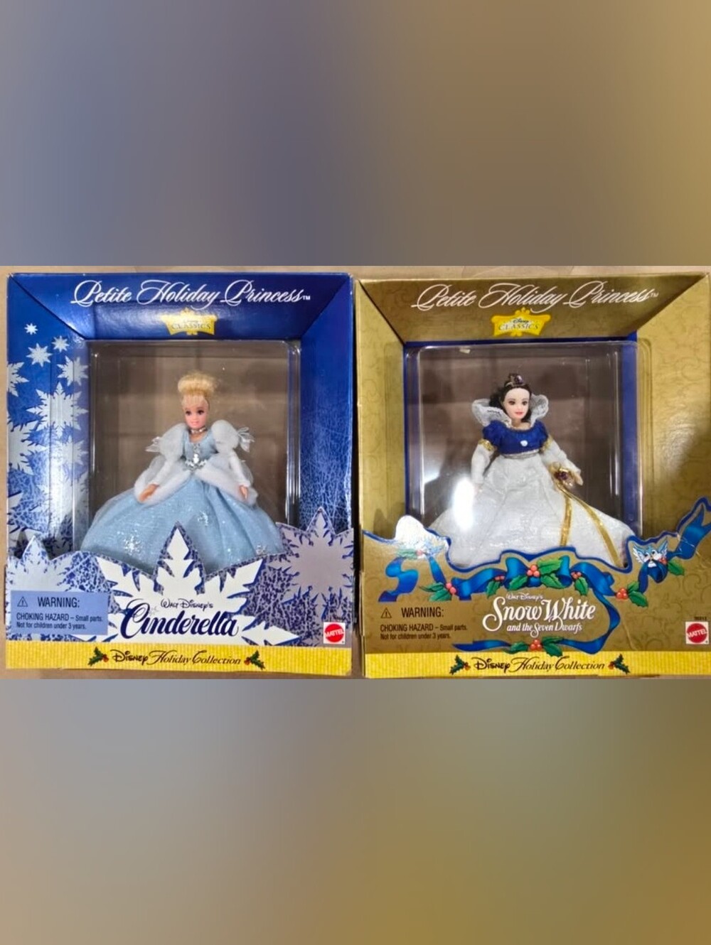 VTG  1998 Disney’s Petite Holiday Princess Coll Cinderella & Snow White (2)